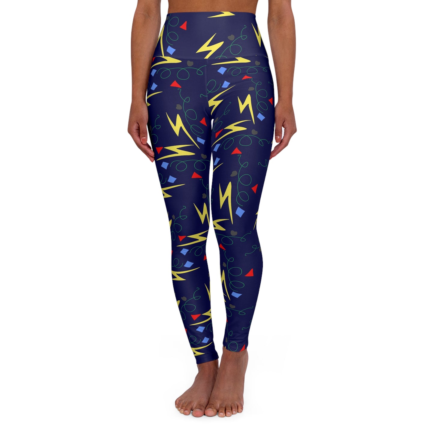 Lighting High Waist Yoga Leggings — Women's Athletic High-Waisted Workout Pants