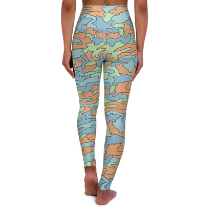 Pastel Abstract High Waisted Yoga Leggings