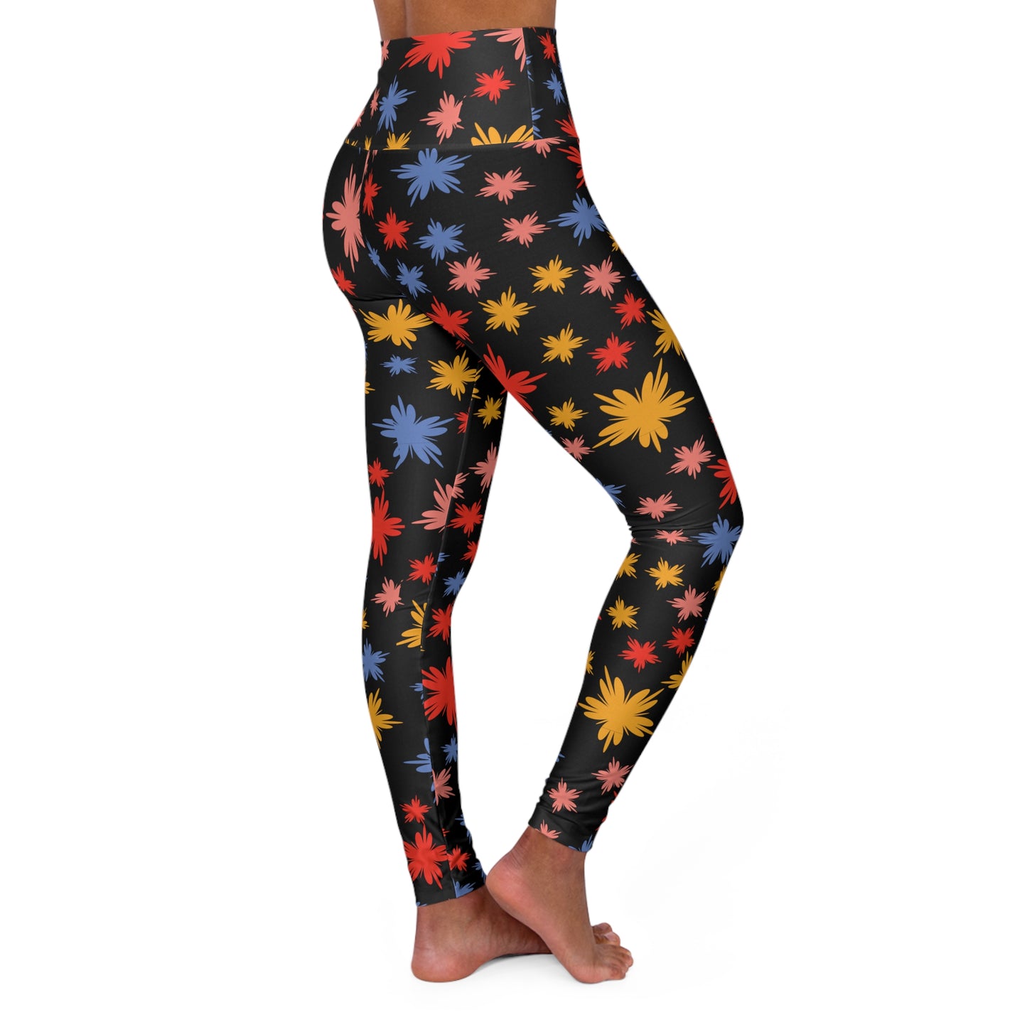 Colorful Abstract High-Waisted Yoga Leggings