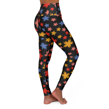Colorful Abstract High-Waisted Yoga Leggings