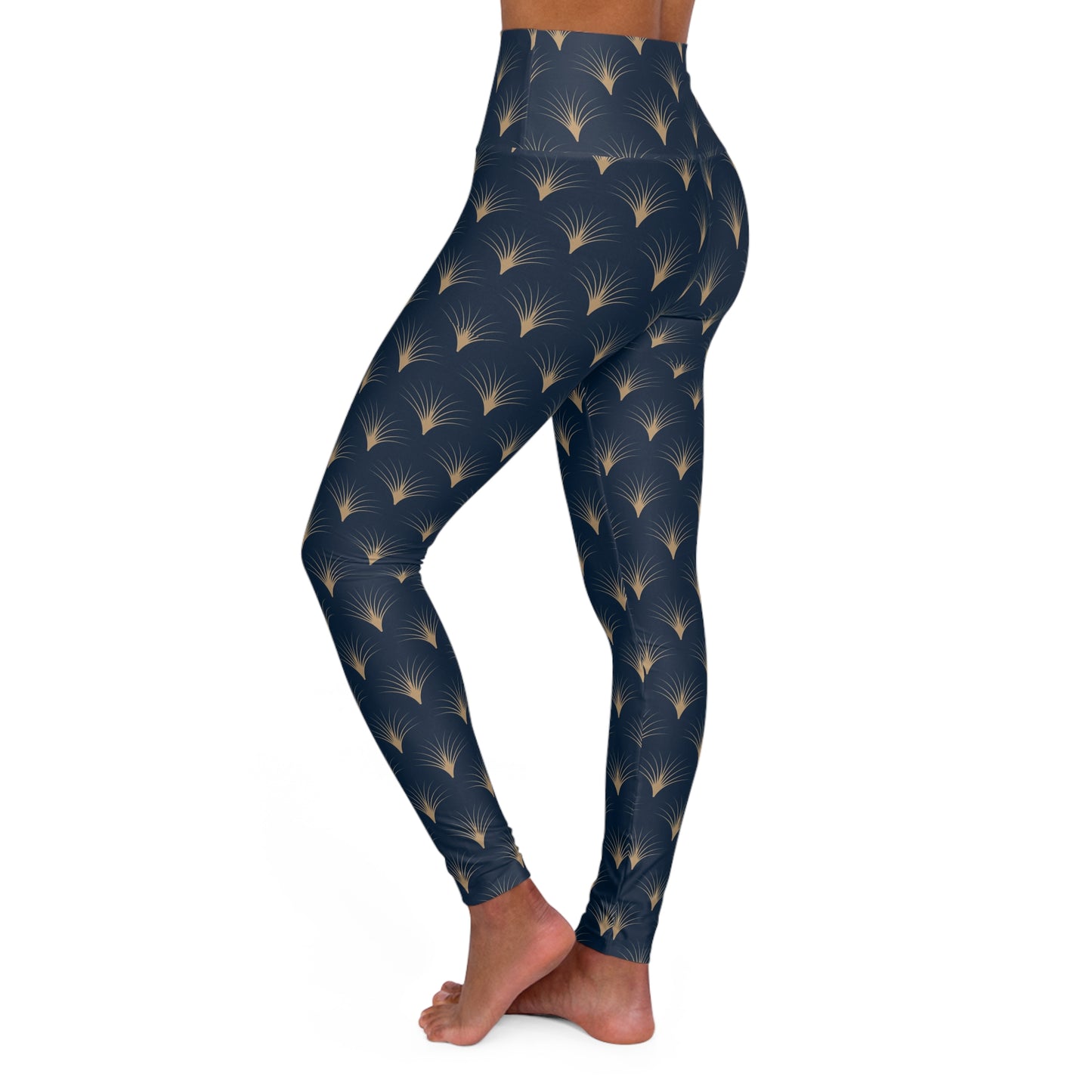 Abstract High Waist Yoga Leggings - Comfortable Stretchy Athleisure Workout Pants