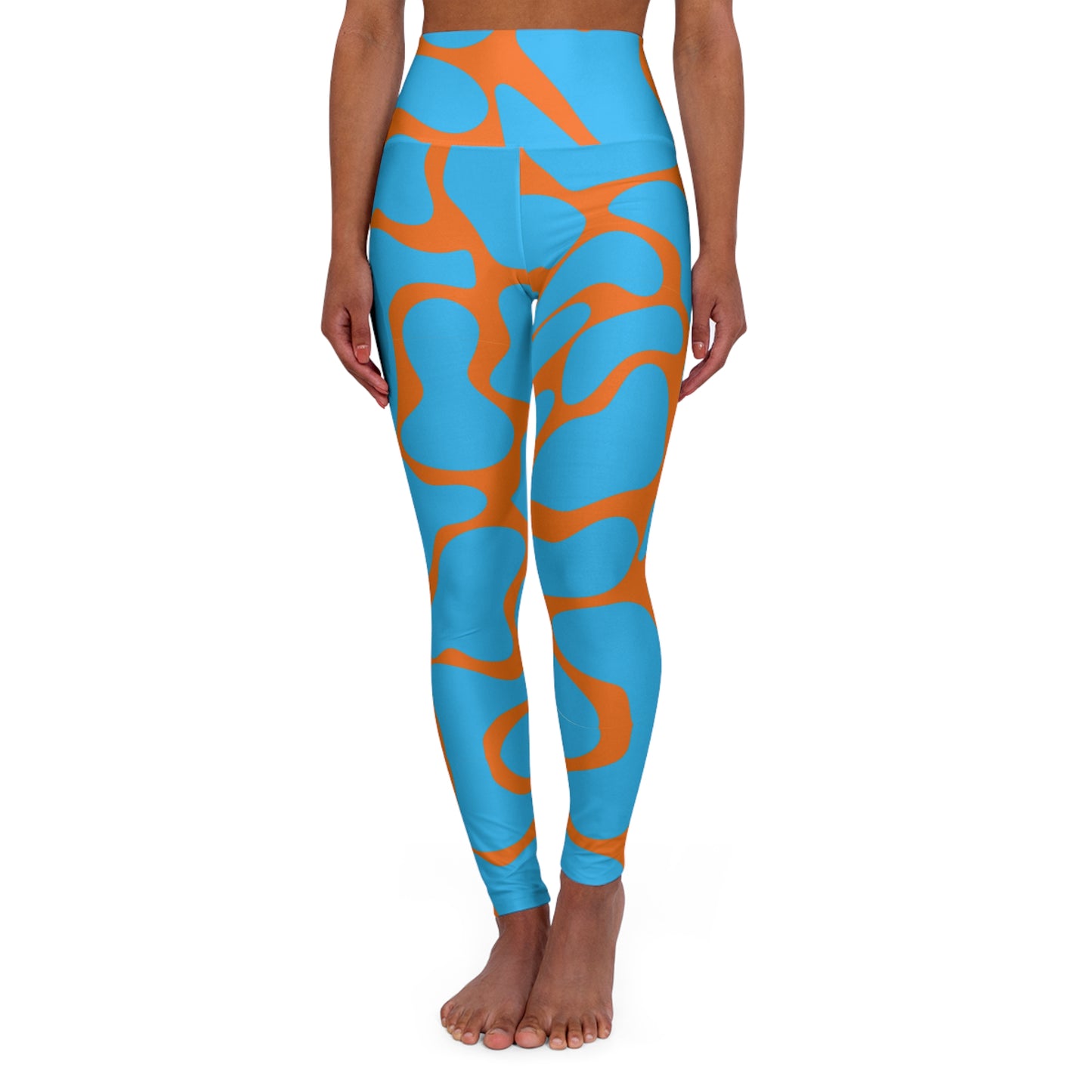 Groovy Yoga Leggings, High Waisted Pants, Retro Workout Tights, Boho Pilates , Vintage Active Wear