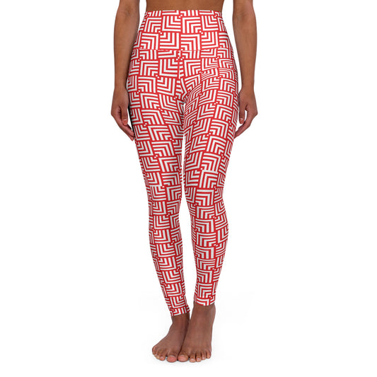 Abstract High-Waisted Yoga Leggings — High Waist Activewear with Bold Abstract Print