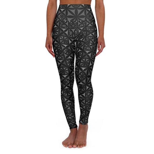 Geometric High-Waisted Yoga Leggings — Patterned Workout & Fitness Tights for Women