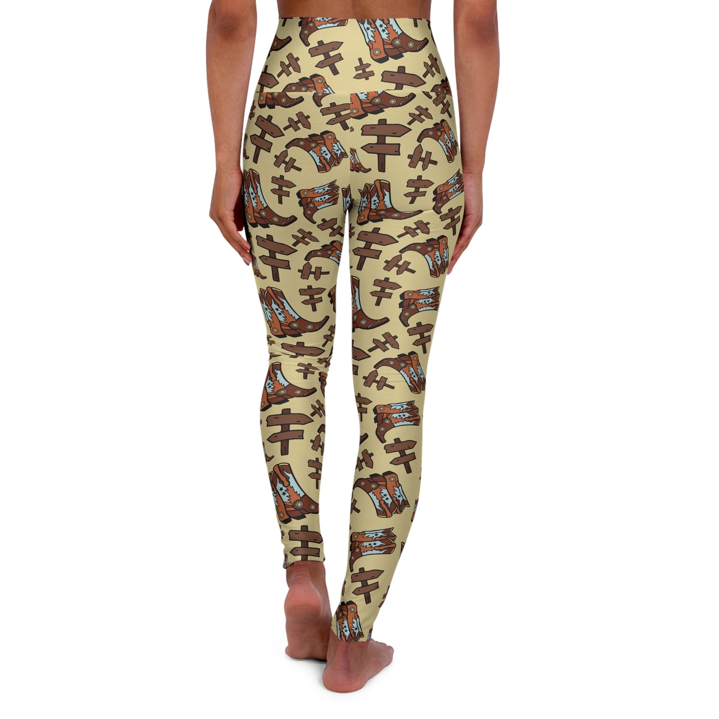 Southwest Cowgirl High-Waisted Yoga Leggings — Boots Athletic Workout Pants
