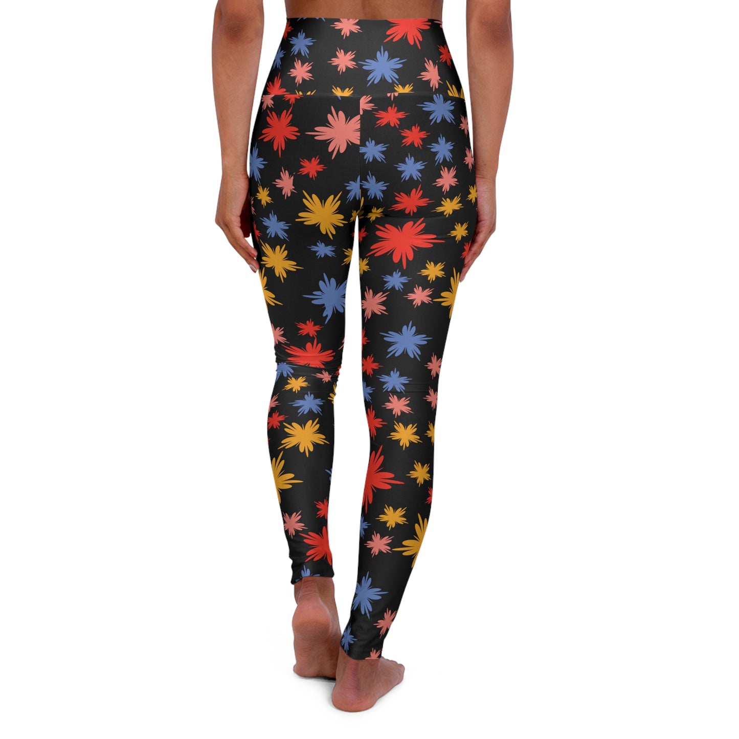 Colorful Abstract High-Waisted Yoga Leggings