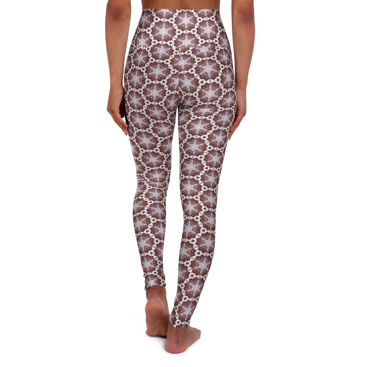 Abstract High-Waisted Yoga Leggings — Women's Fitness & Workout Tights