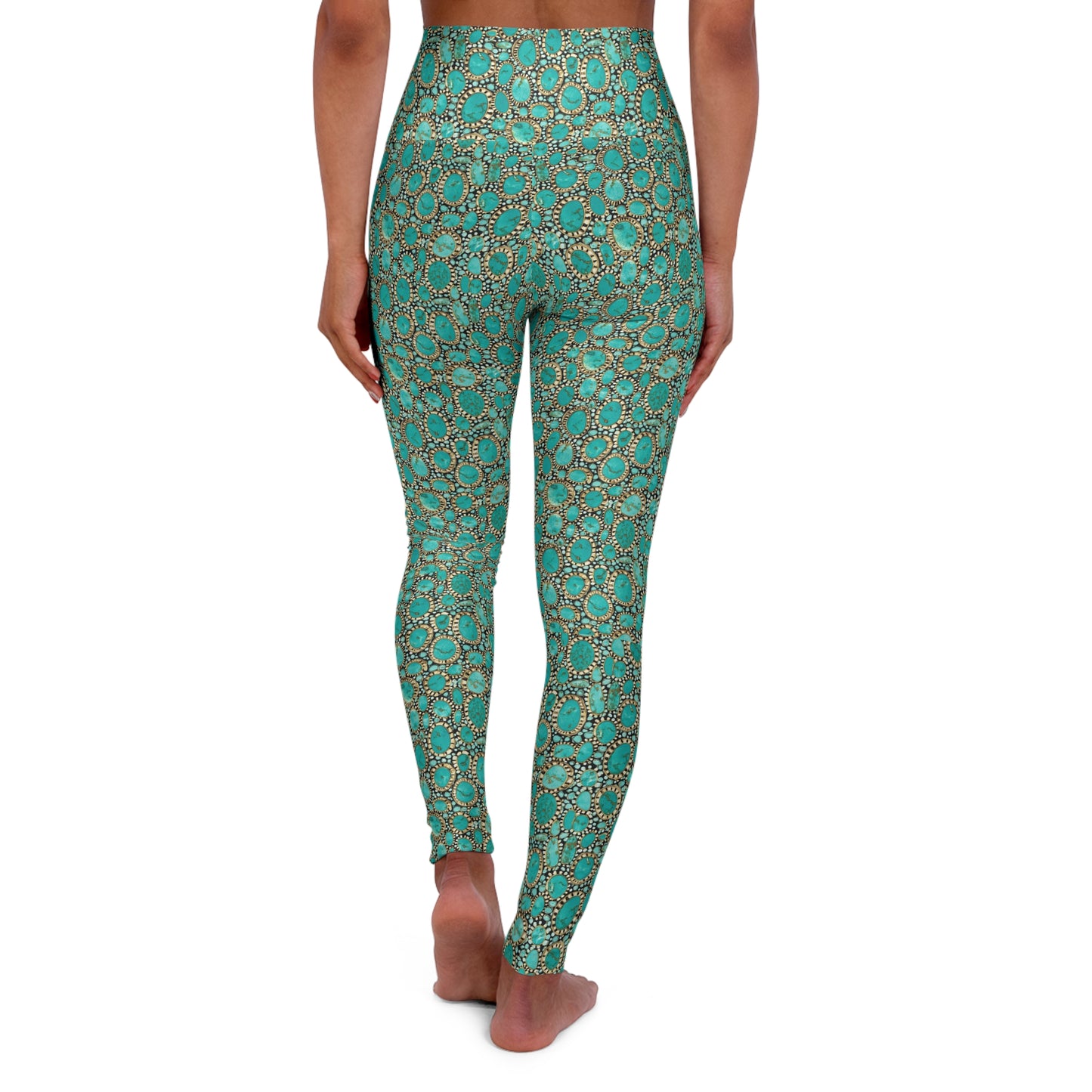 High-Waisted Yoga Leggings — Women's Graphic Activewear for Workout & Fitness