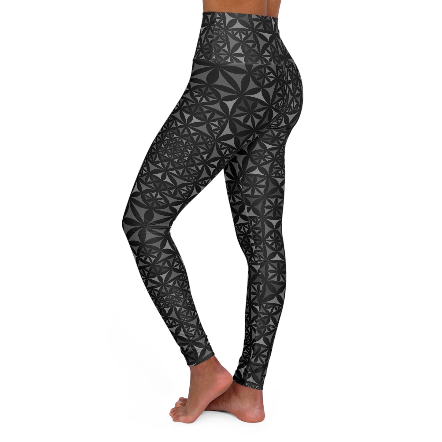 Geometric High-Waisted Yoga Leggings — Patterned Workout & Fitness Tights for Women