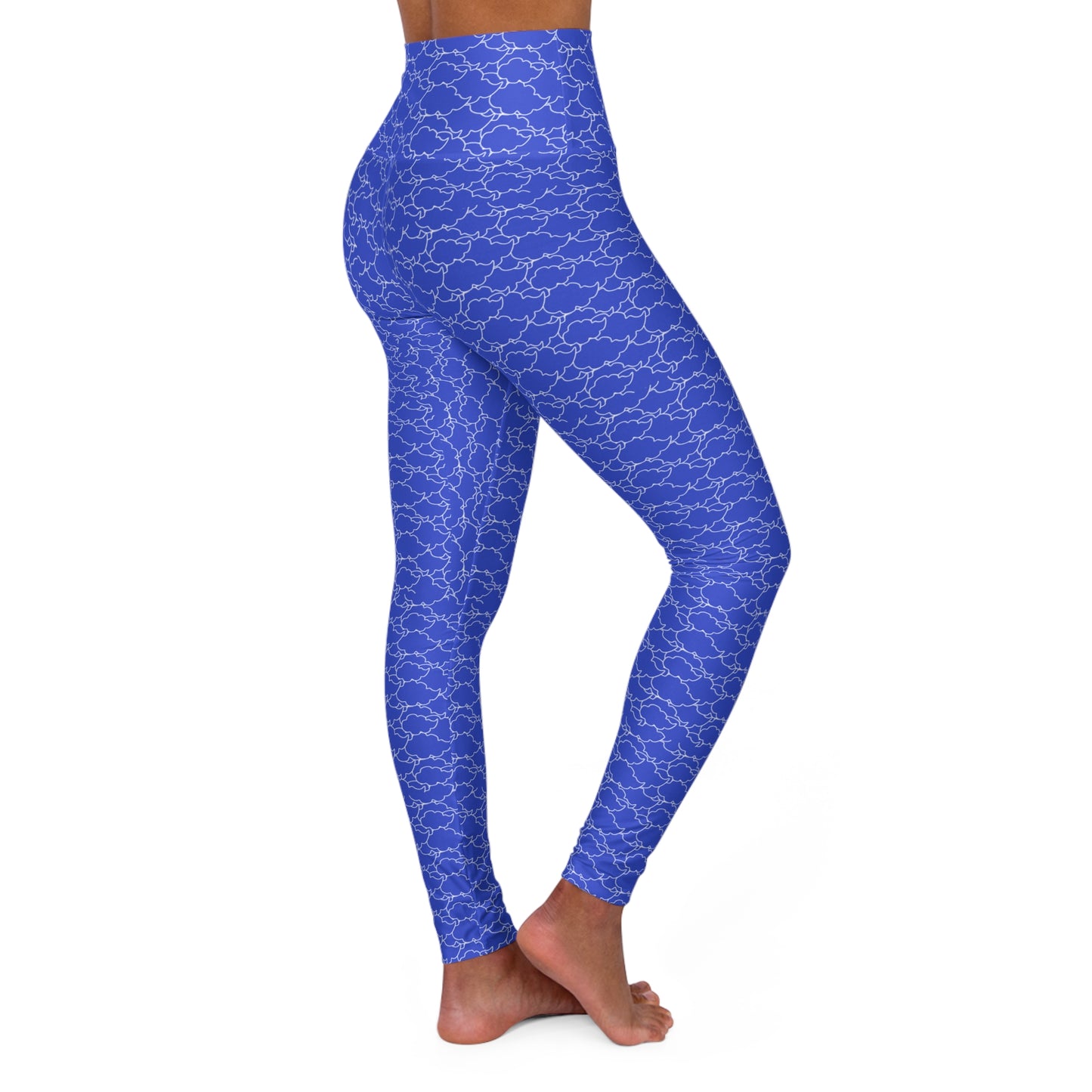 Clouds High Waisted Yoga Leggings AOP | Workout Activewear for Women