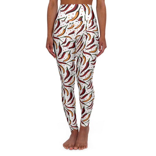 Chili Pepper Leggings, Activewear Workout Pants, Yoga Tights, Fitness Clothes