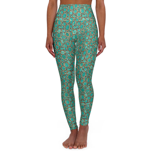 High-Waisted Yoga Leggings — Women's Graphic Activewear for Workout & Fitness
