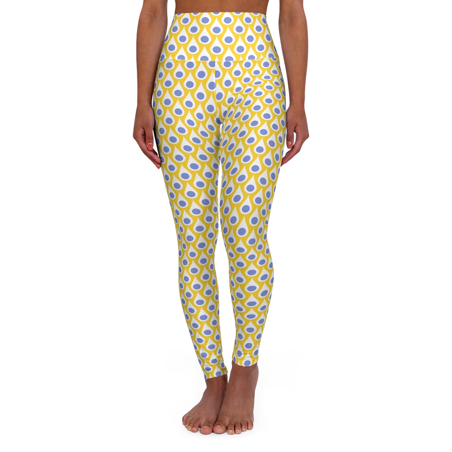 Raindrop High-Waisted Yoga Leggings — Activewear Fitness Tights