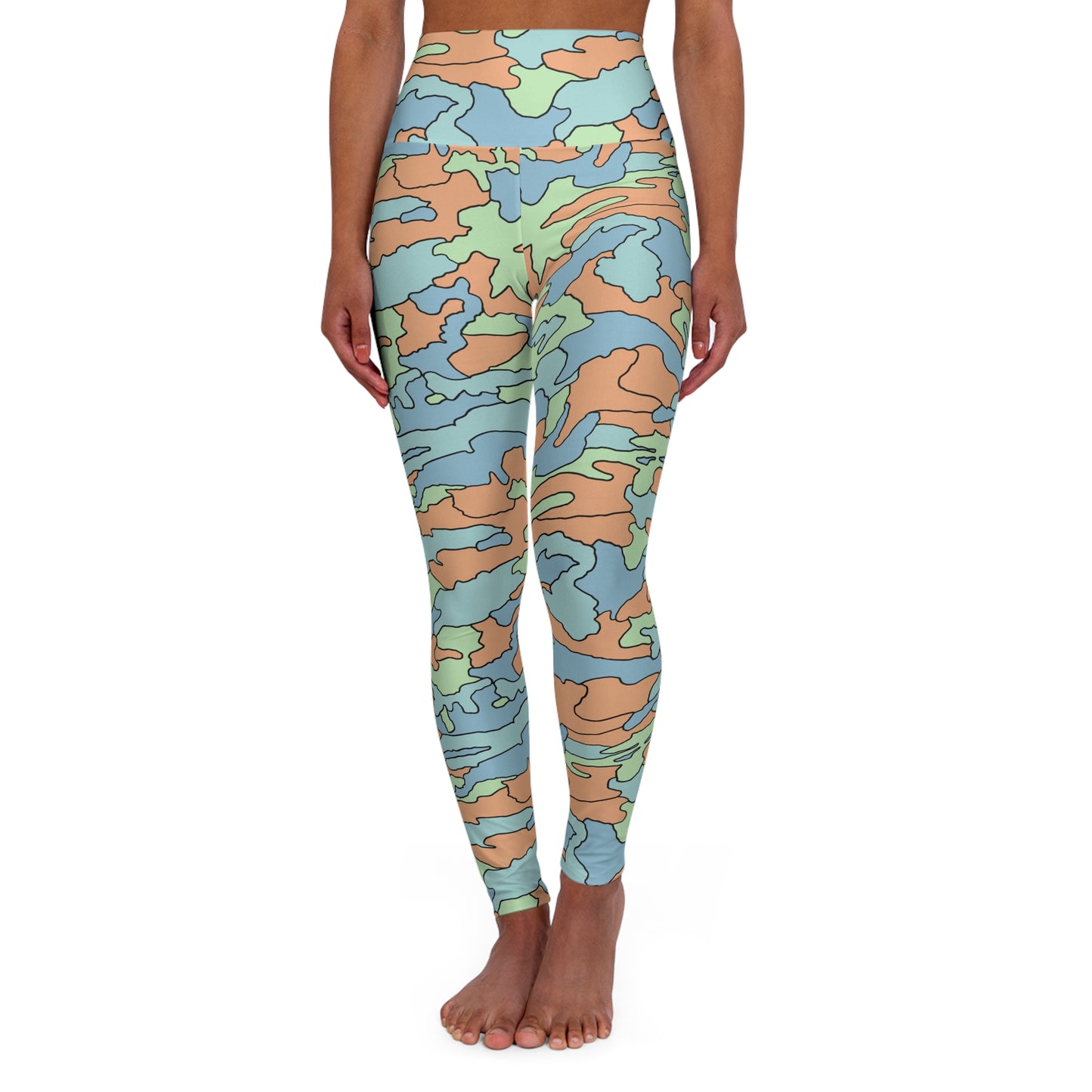 Pastel Abstract High Waisted Yoga Leggings