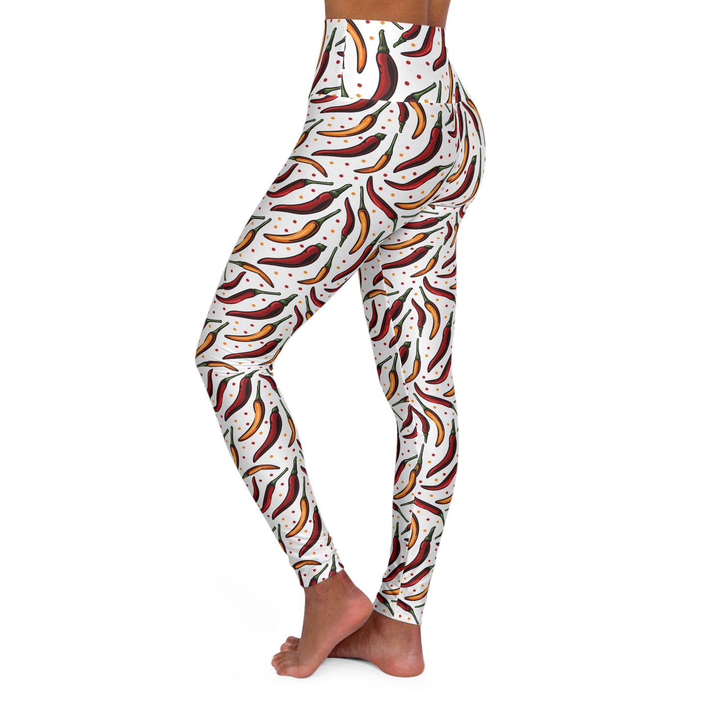 Chili Pepper Leggings, Activewear Workout Pants, Yoga Tights, Fitness Clothes
