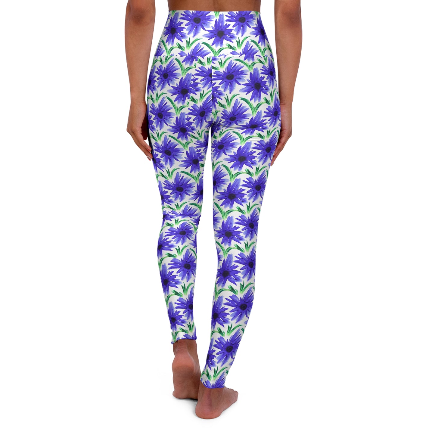 Watercolor High-Waist Yoga Leggings — Athletic Activewear
