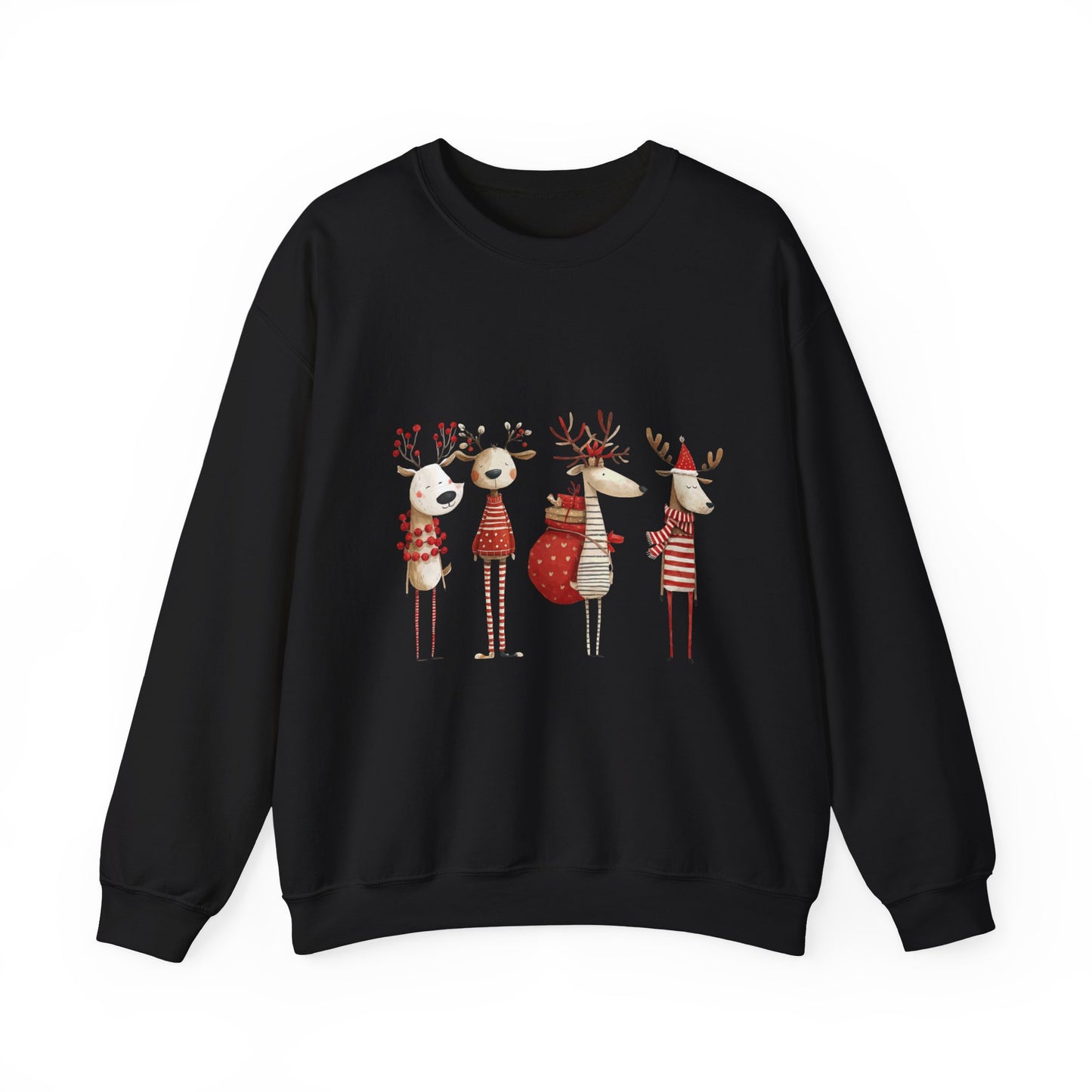 Christmas Reindeer Crewneck Sweatshirt — Holiday Reindeer Sweatshirt
