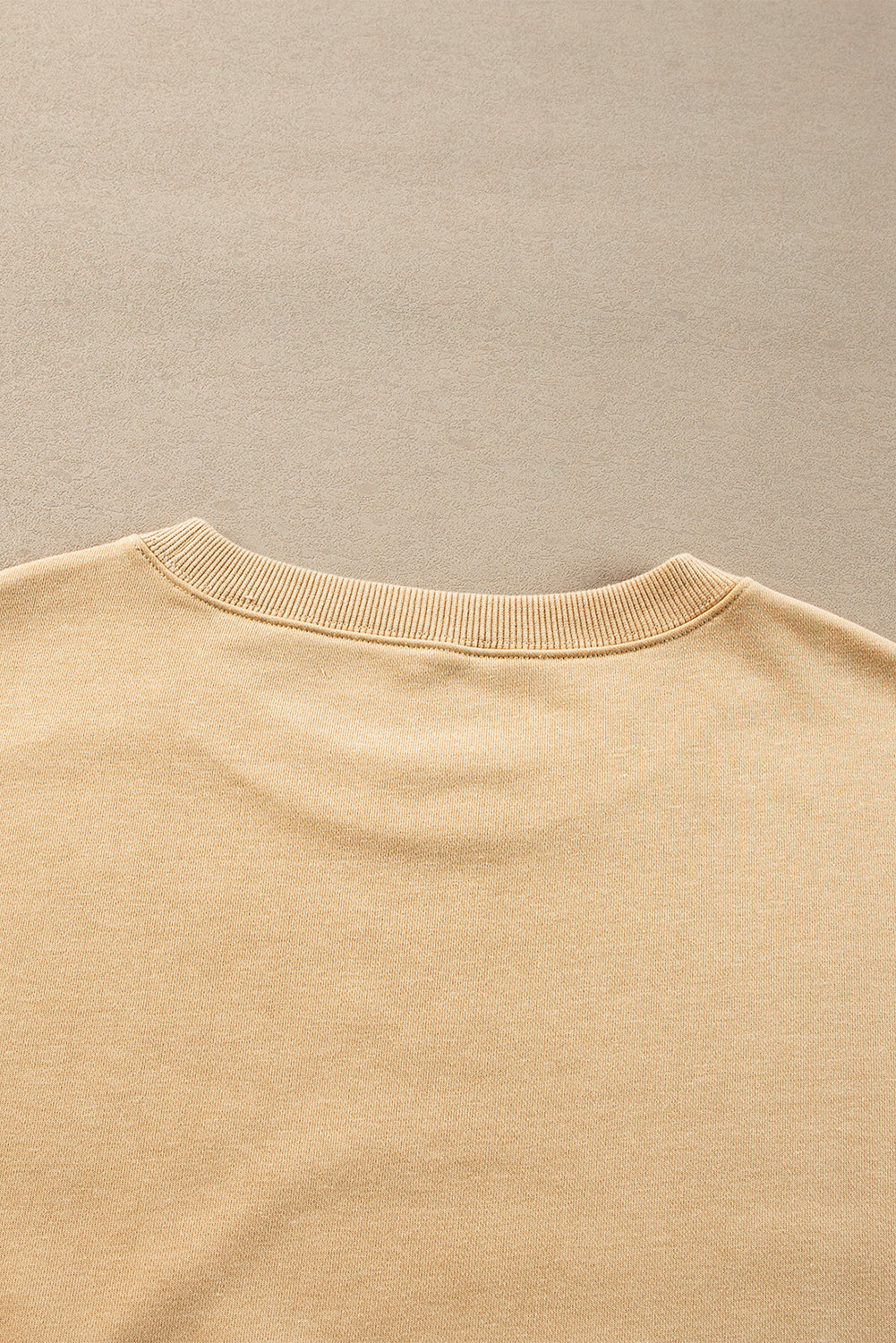 Side Slit Round Neck Long Sleeve Sweatshirt